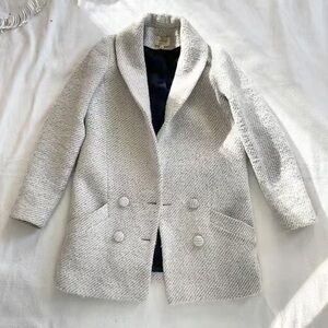 Sezane Cream Pea Coat
